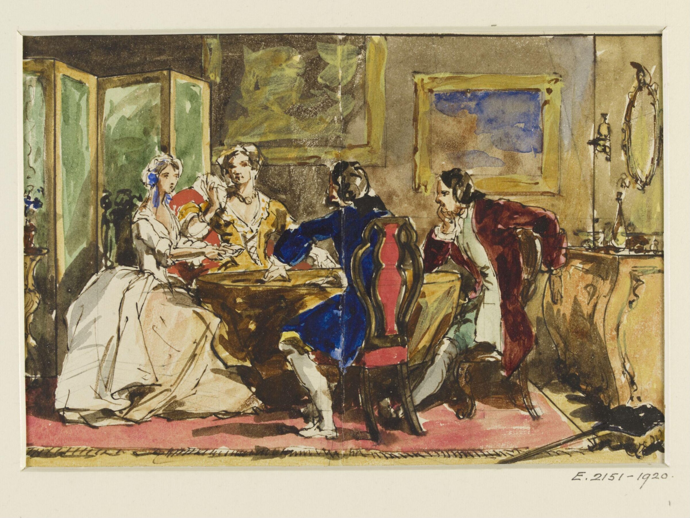Tom Edwards relates the fib concocted  by Lady Bellaston after receiving her cue, William Maw Egley
