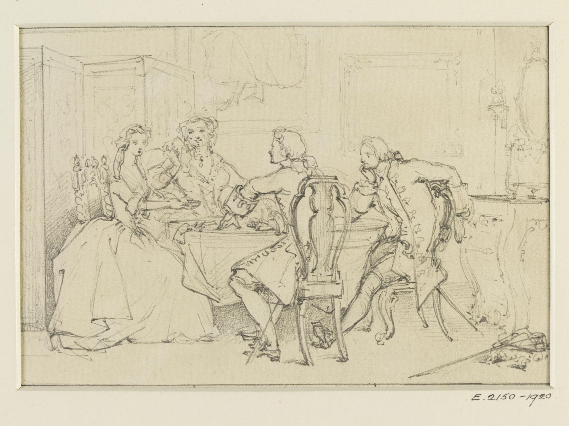 Tom Edwards relates the fib concocted by Lady Bellaston after receiving her cue, William Maw Egley, 1851