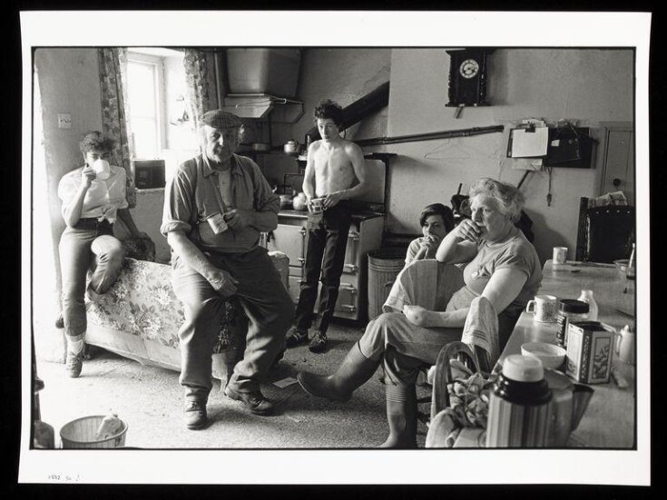 Dick French and family watching the Cup Final, Brendon Barton, Exmoor, May, 1985 top image