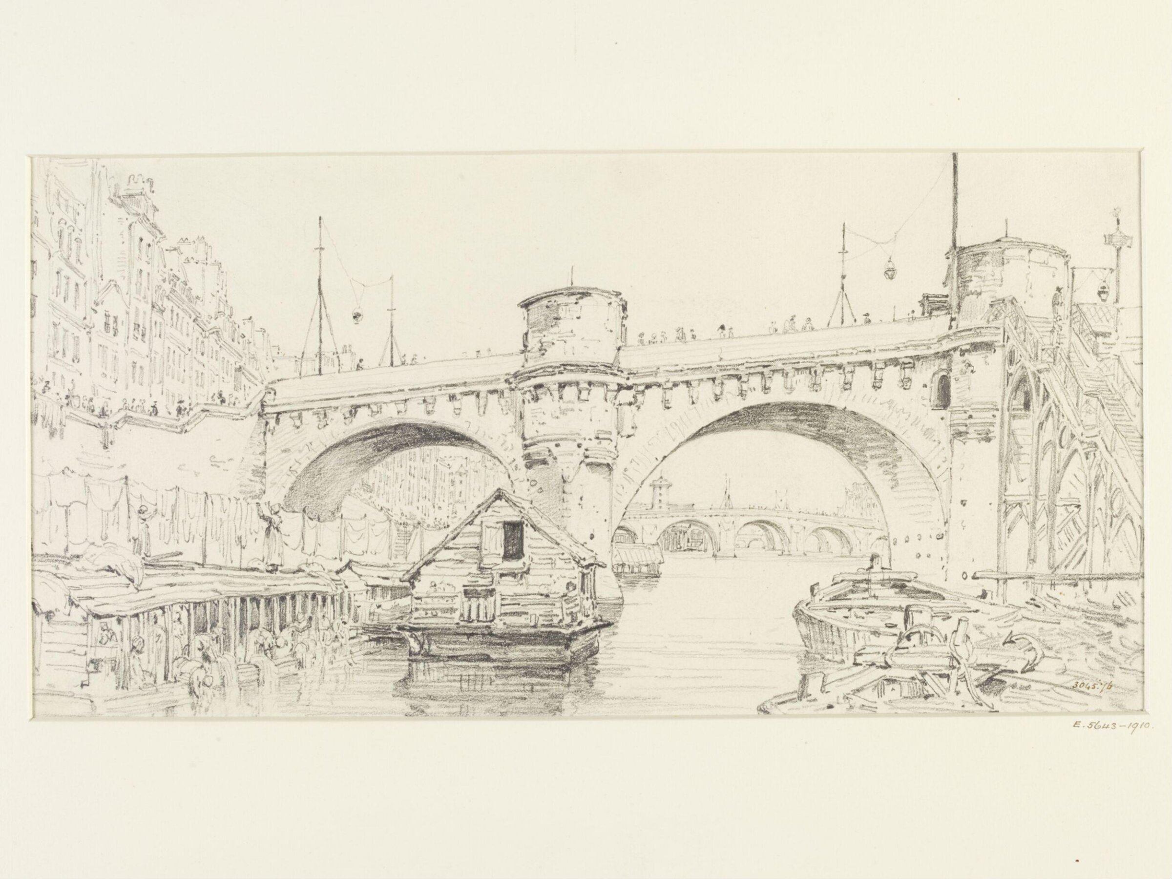Pont Neuf, Paris, Henry Edridge, 1817