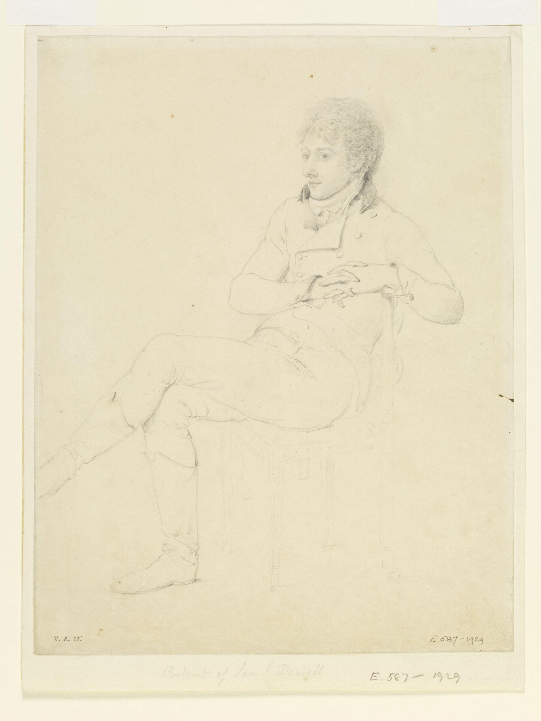 Portrait of Samuel Daniell, Henry Edridge, 1789-1811