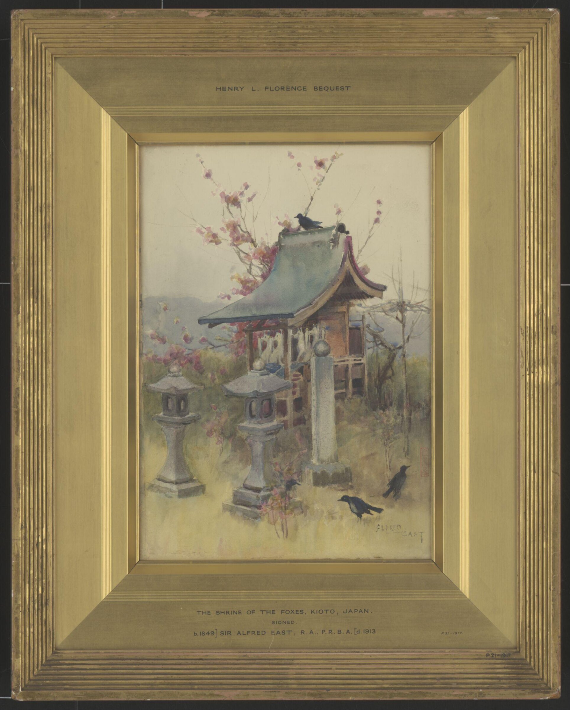Shrine of the Foxes, Kyoto, Alfred East, ca. 1889