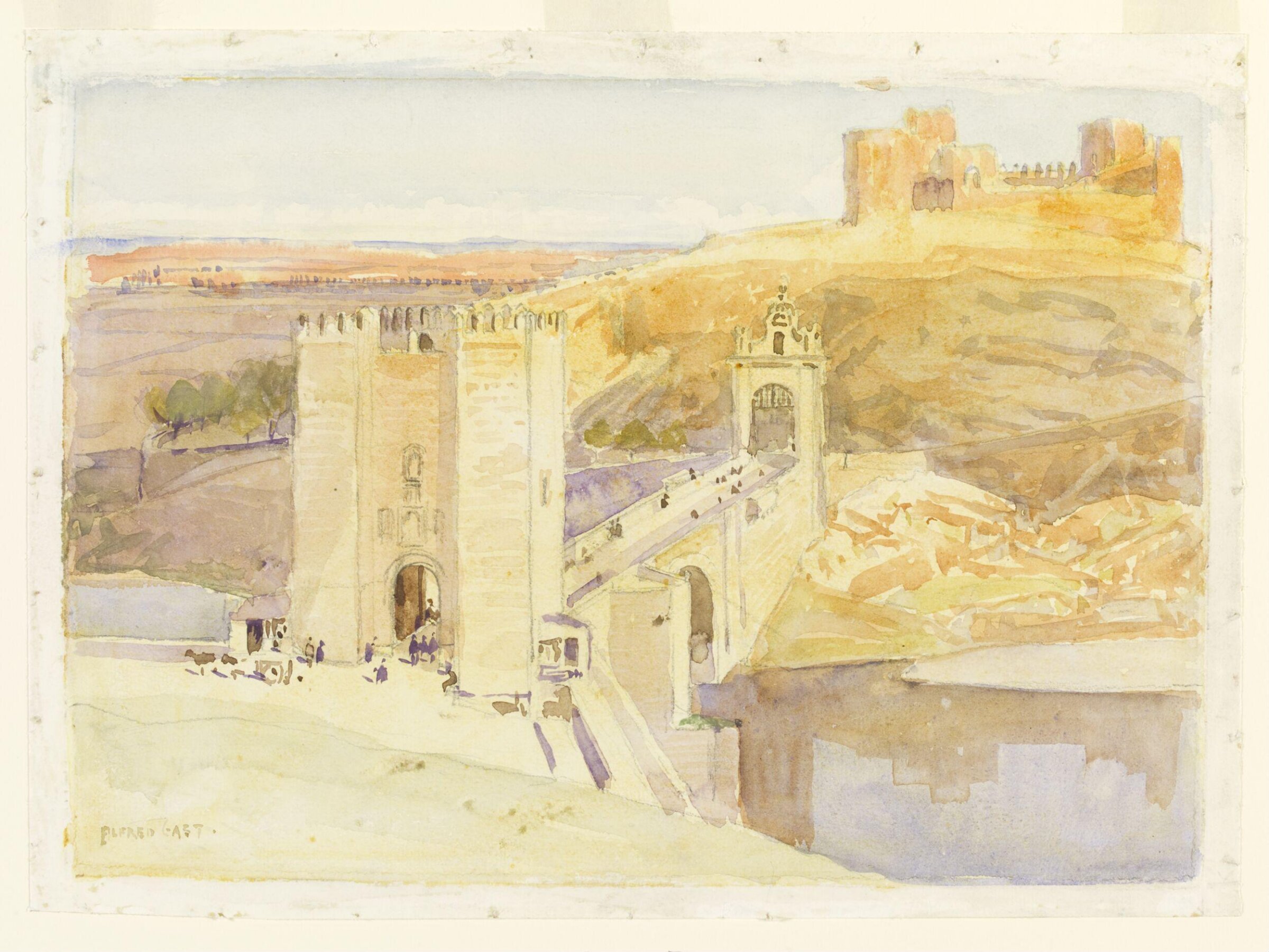 The Bridge of Alcantara at Toledo, Alfred East, ca. 1870-1910
