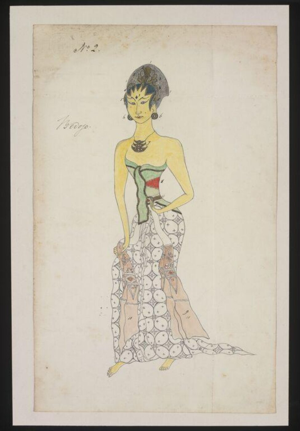 Unknown, Costume design for a Javanese dancer