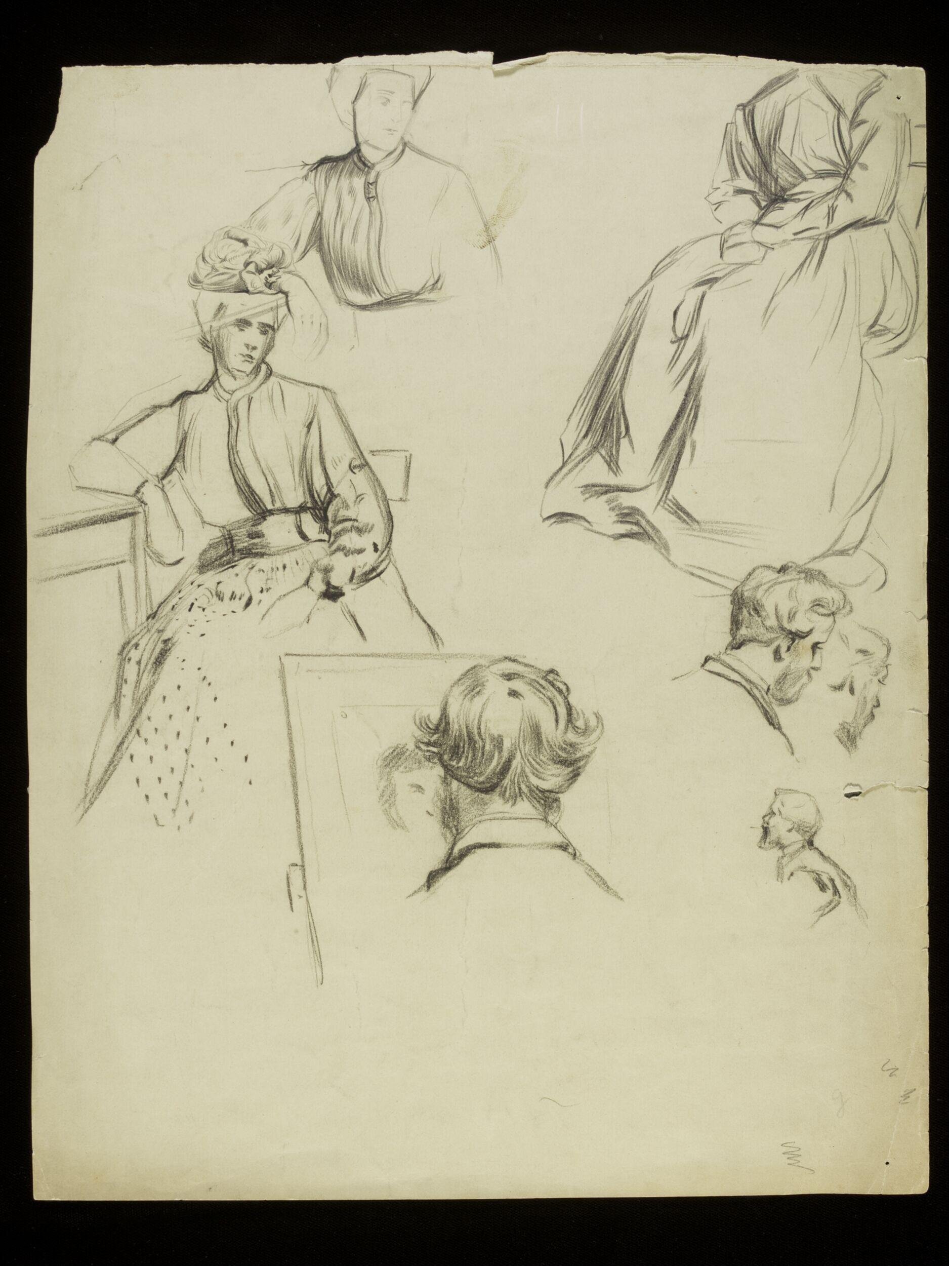 A bearded man and a seated woman