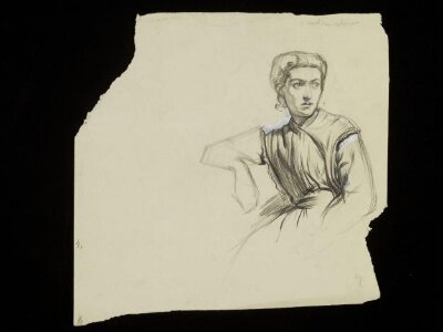 A seated woman