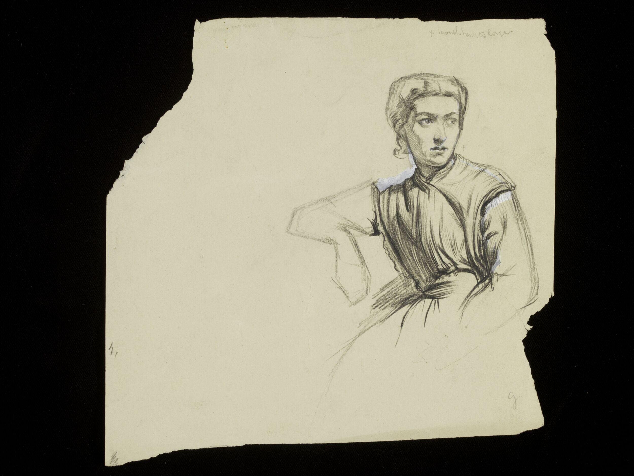 A seated woman