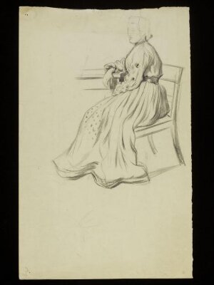 A seated woman