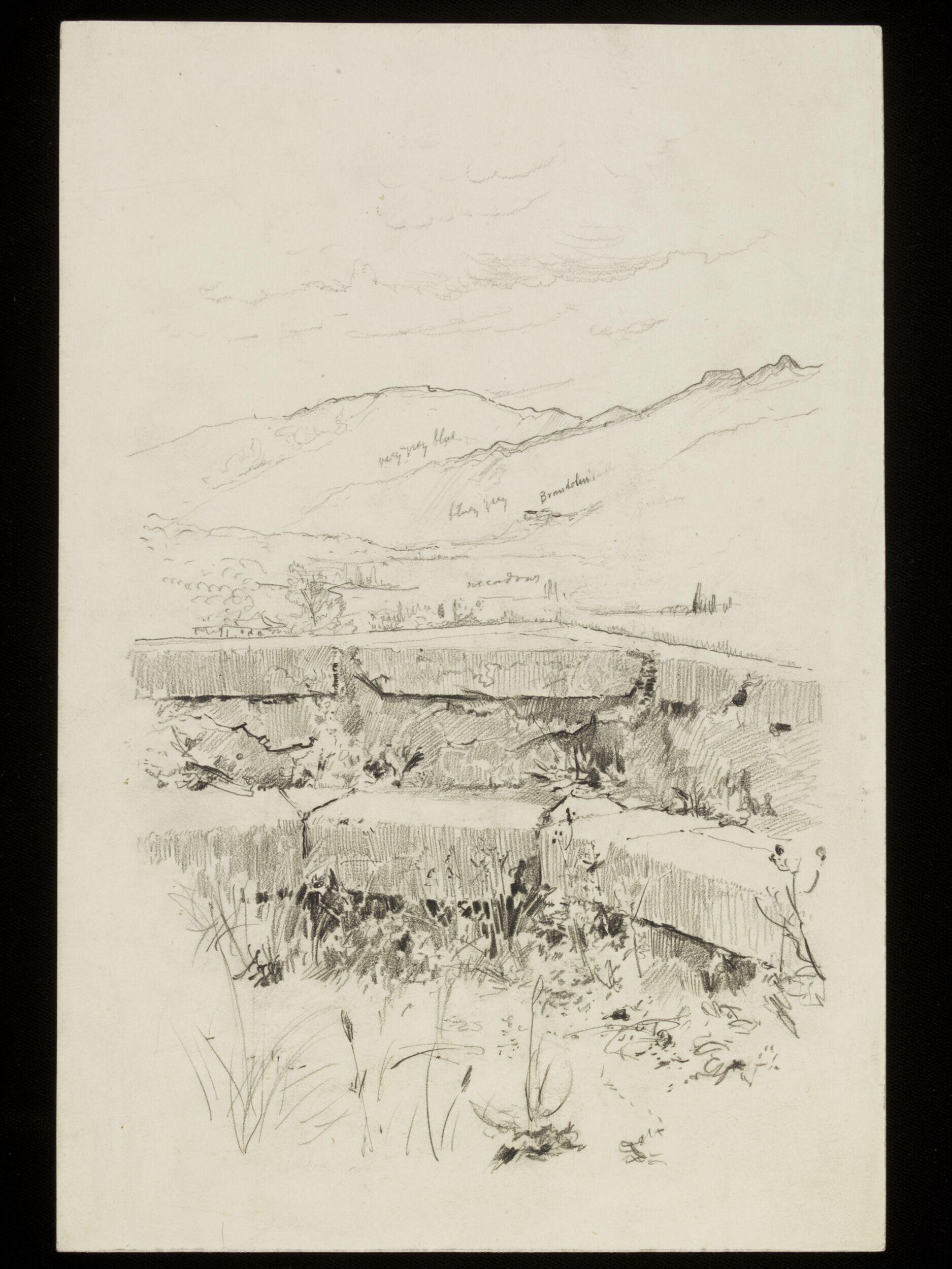 Stone steps and mountains