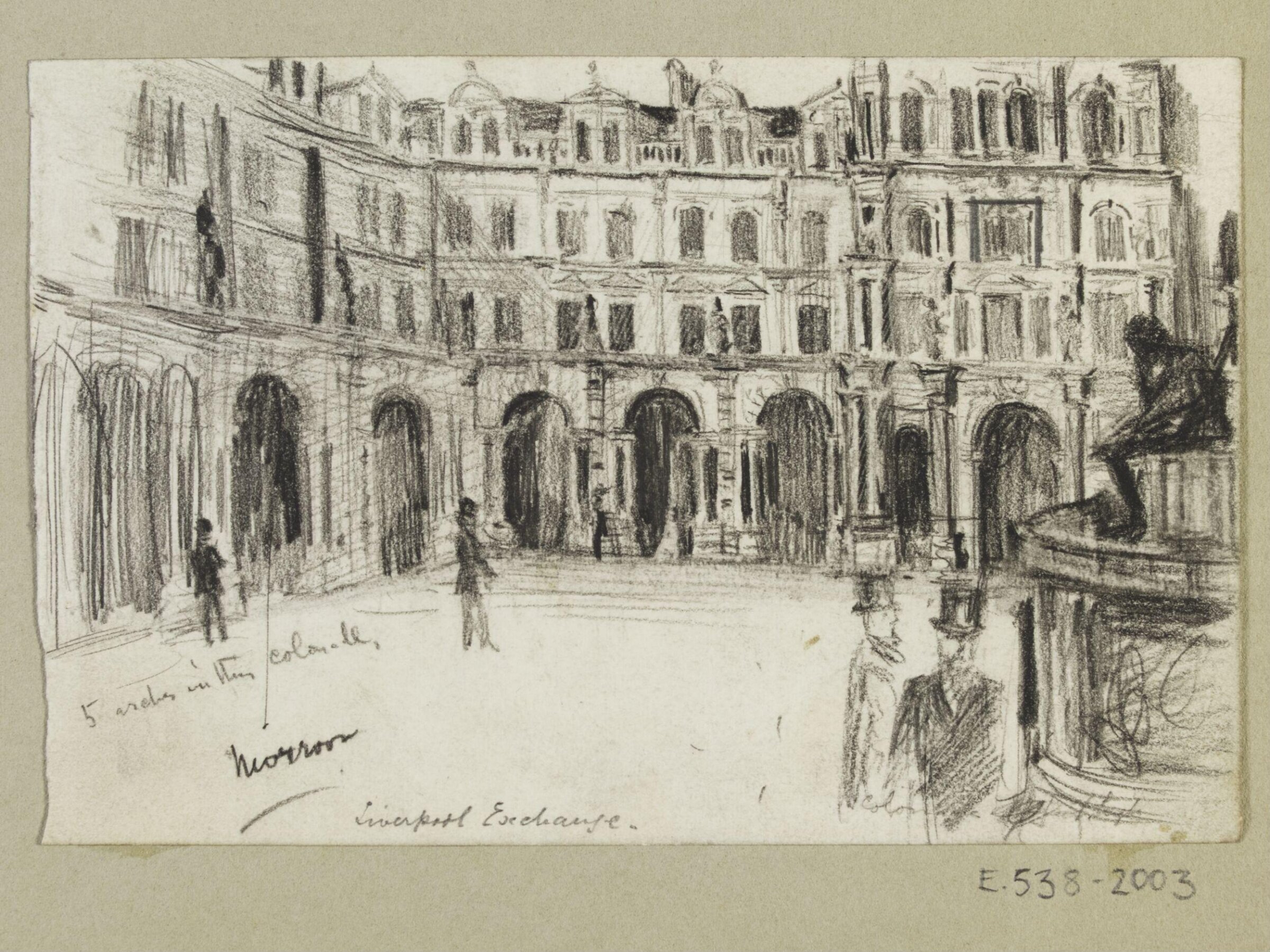 Liverpool Exchange, Luke Fildes, ca. 1860-1927