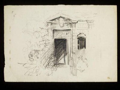 Pedimented doorway