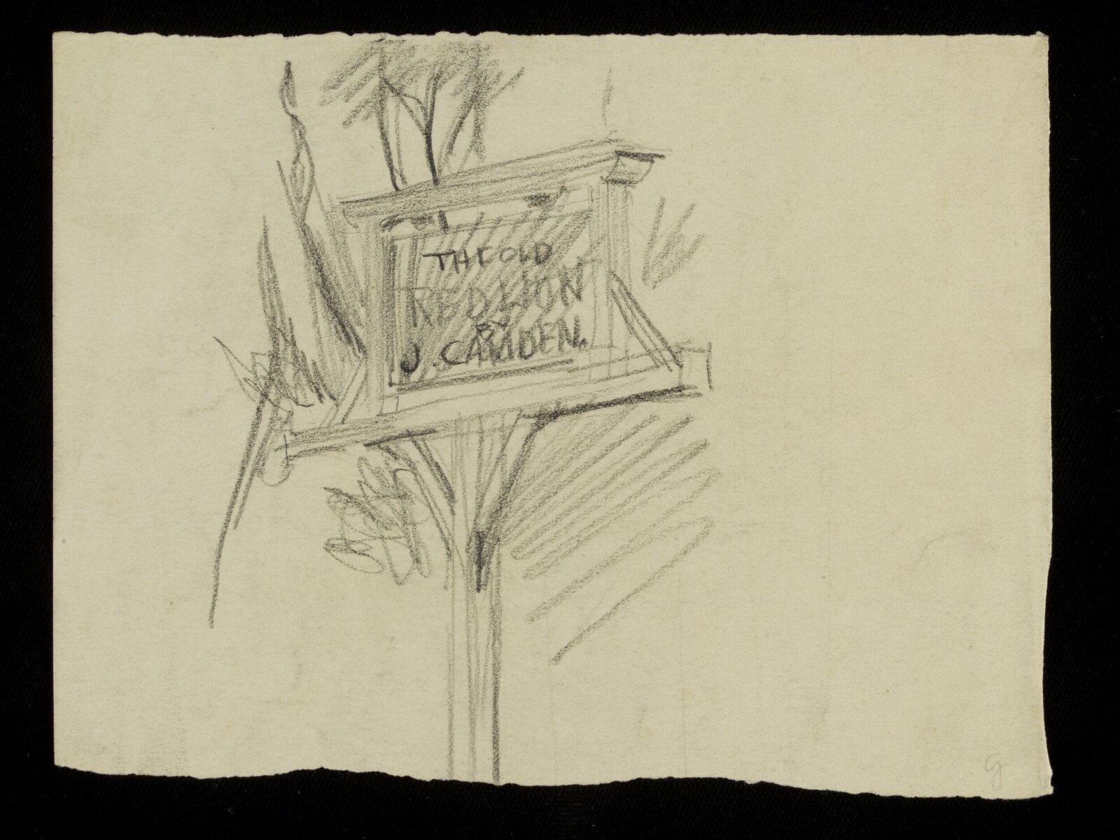 Public house sign, Luke Fildes, ca. 1860-1927