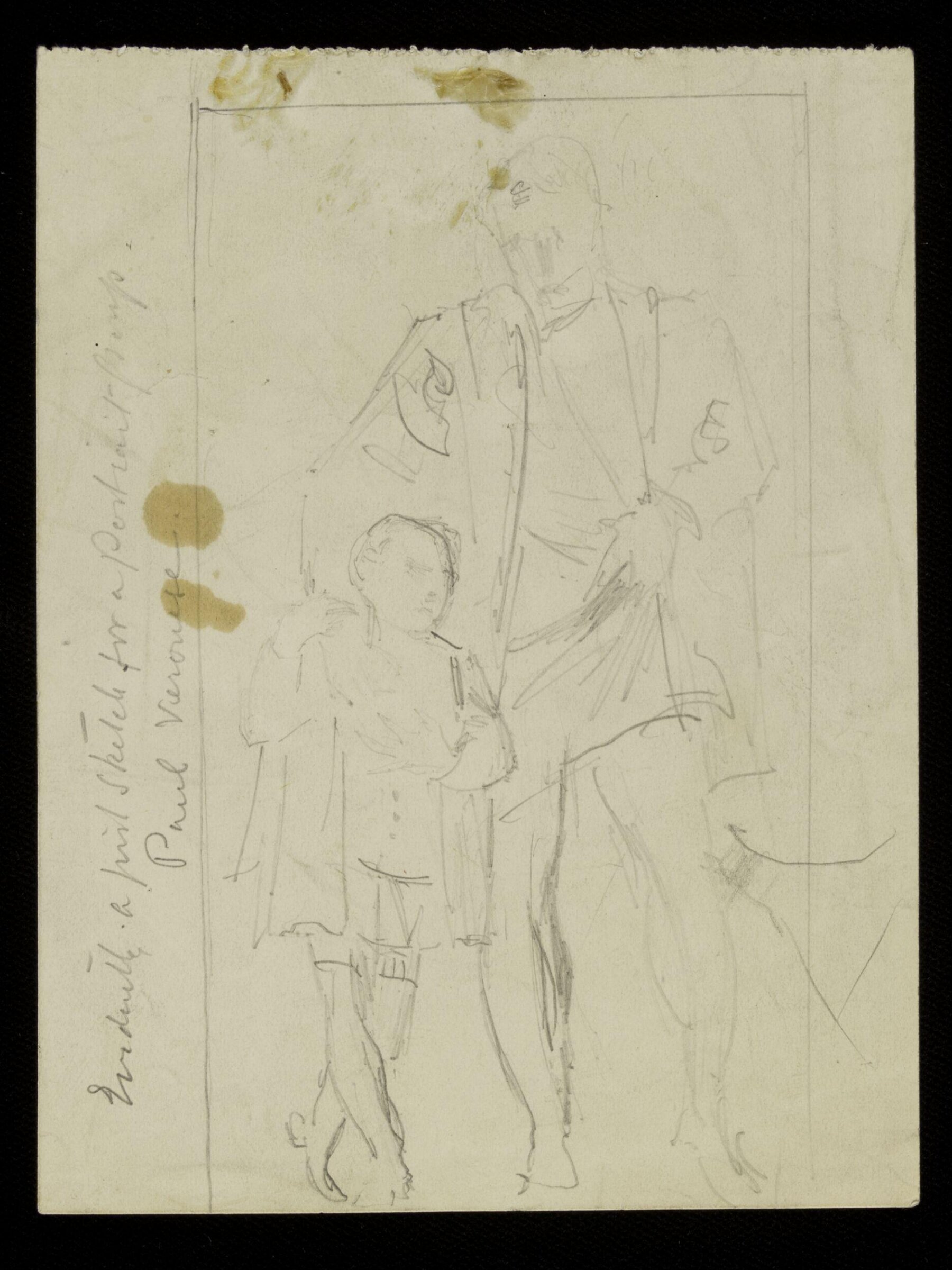 Man and boy in costume, Luke Fildes, ca. 1860-1927