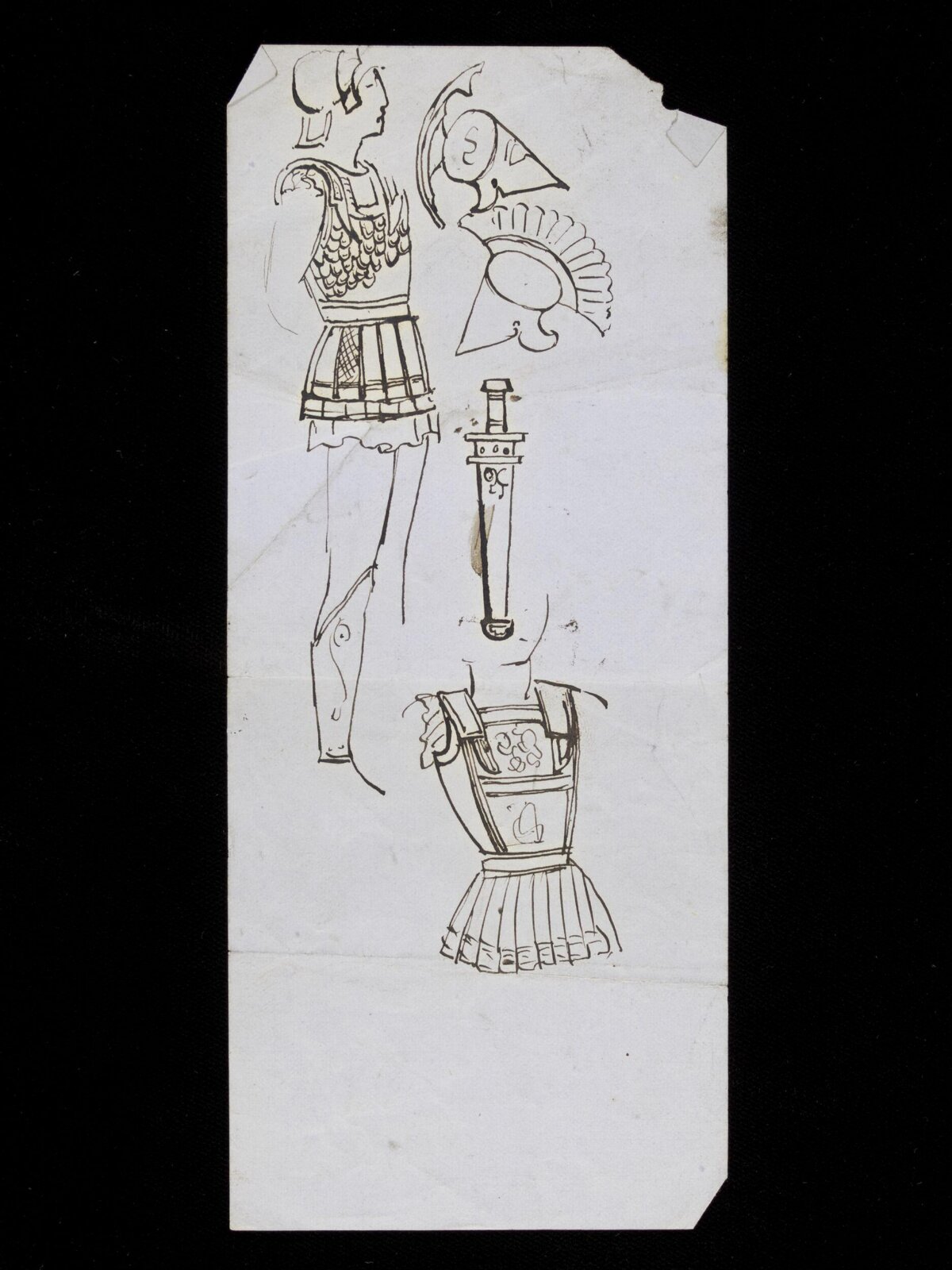 Roman armour, Luke Fildes, ca. 1860-1927