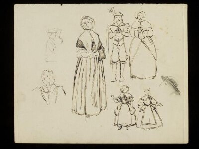 Men and women in costume