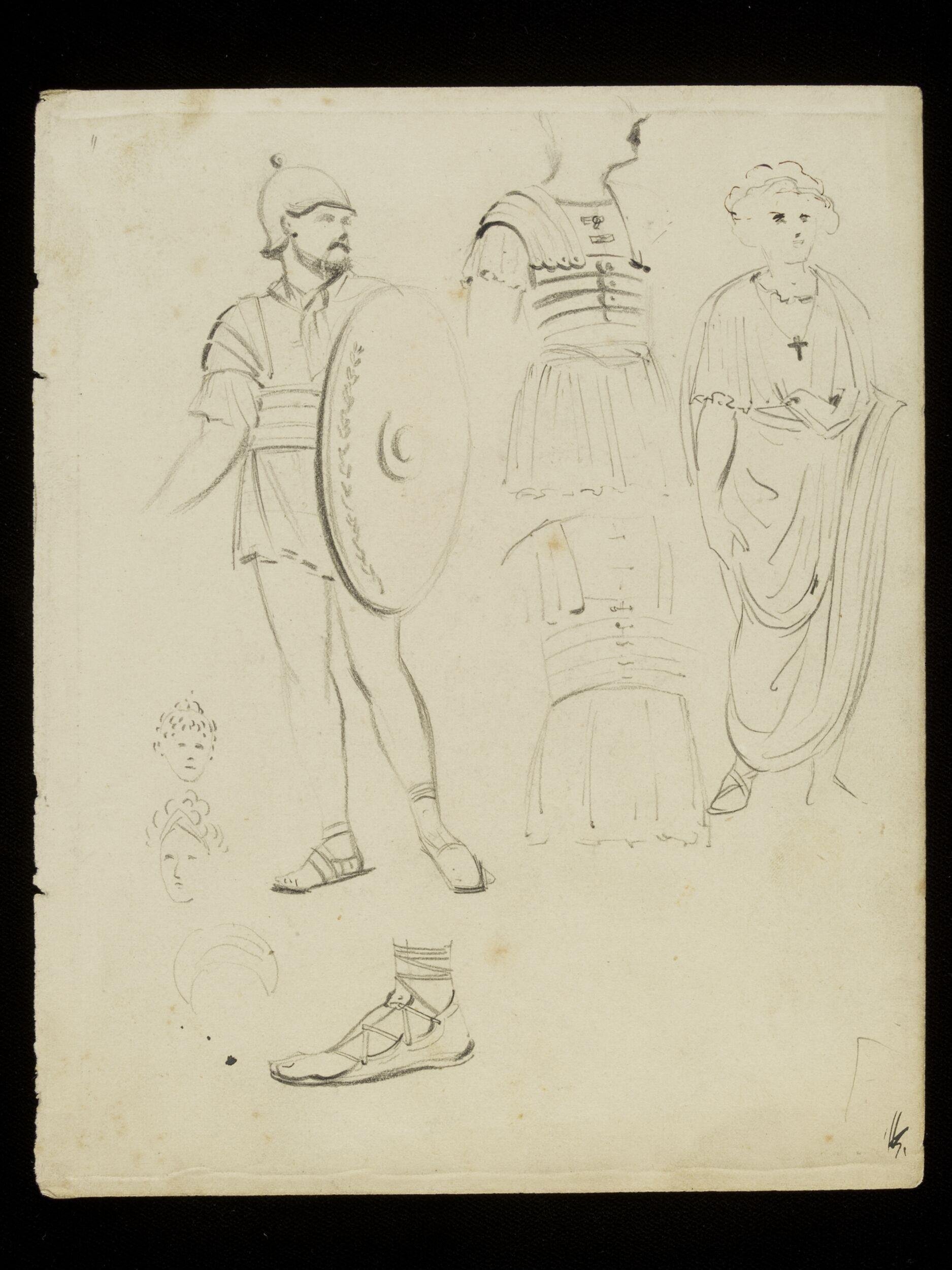 Men and a woman in classical costume