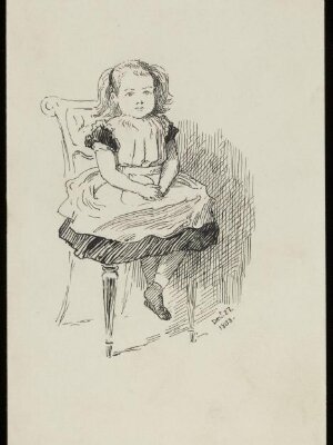 Young girl seated on a chair