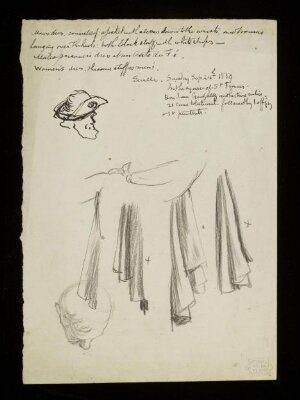 Four slight sketches (possibly of drapery?)