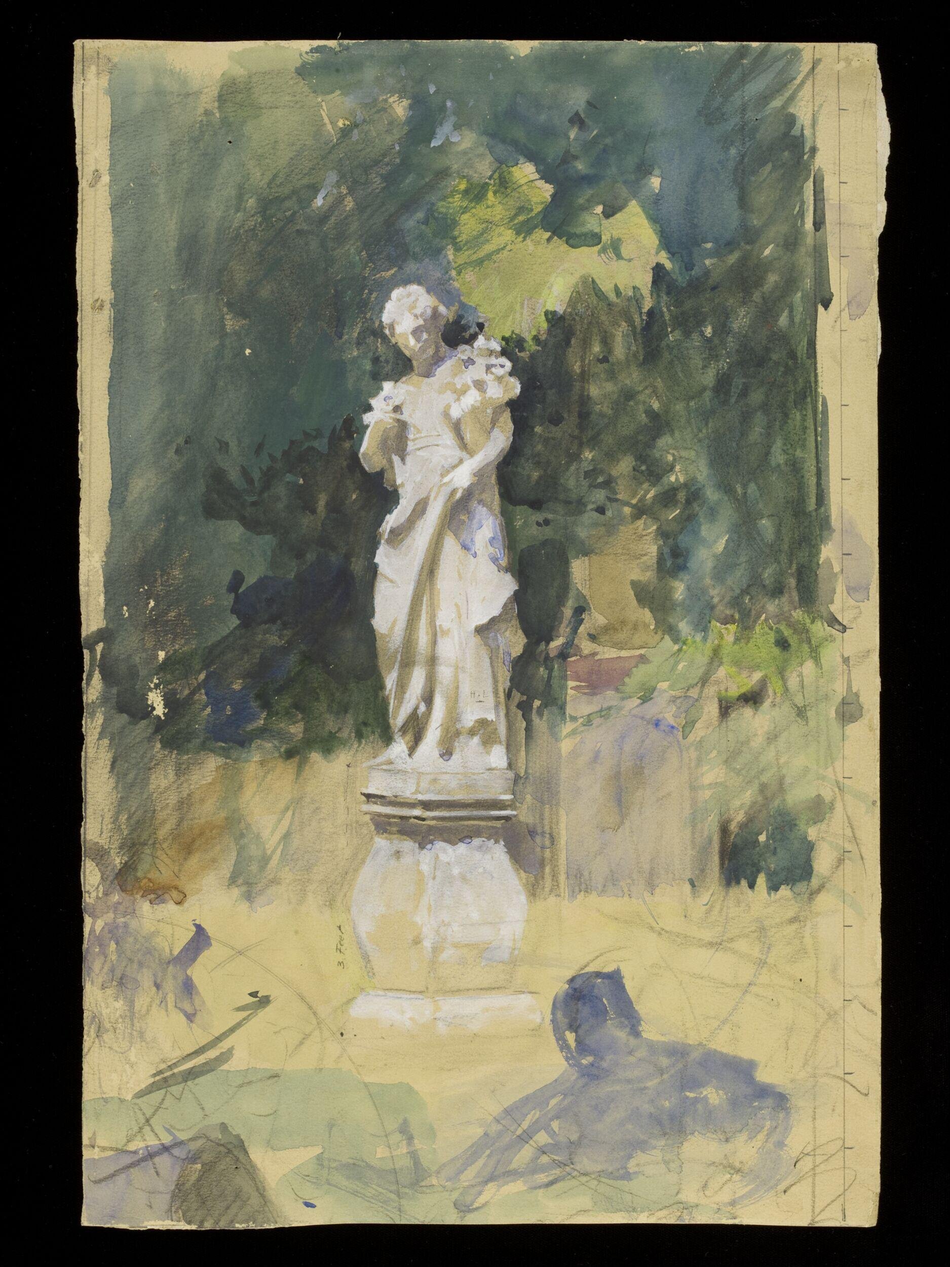 Statue in a garden