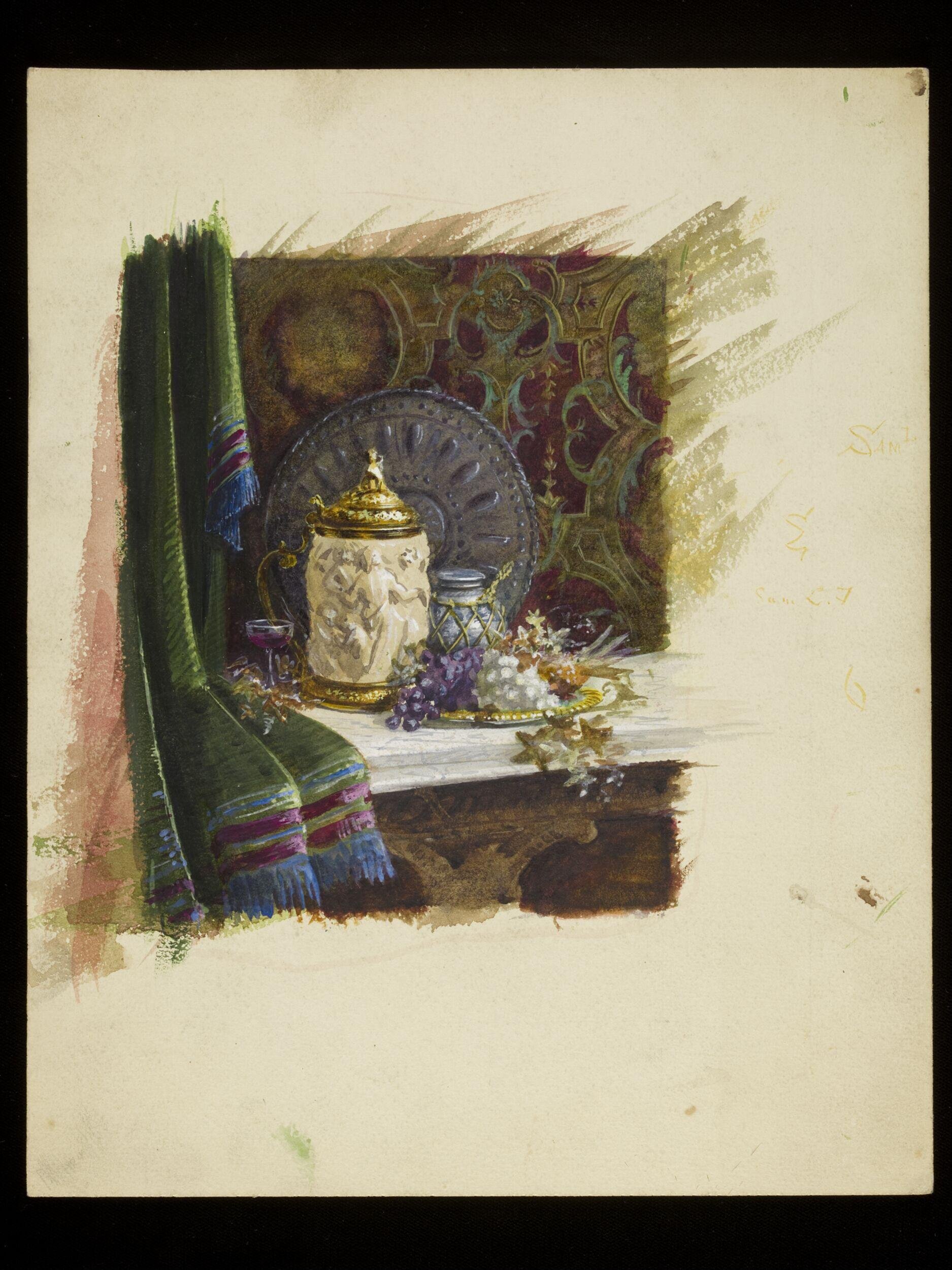 Sketch for still life picture, Worrington