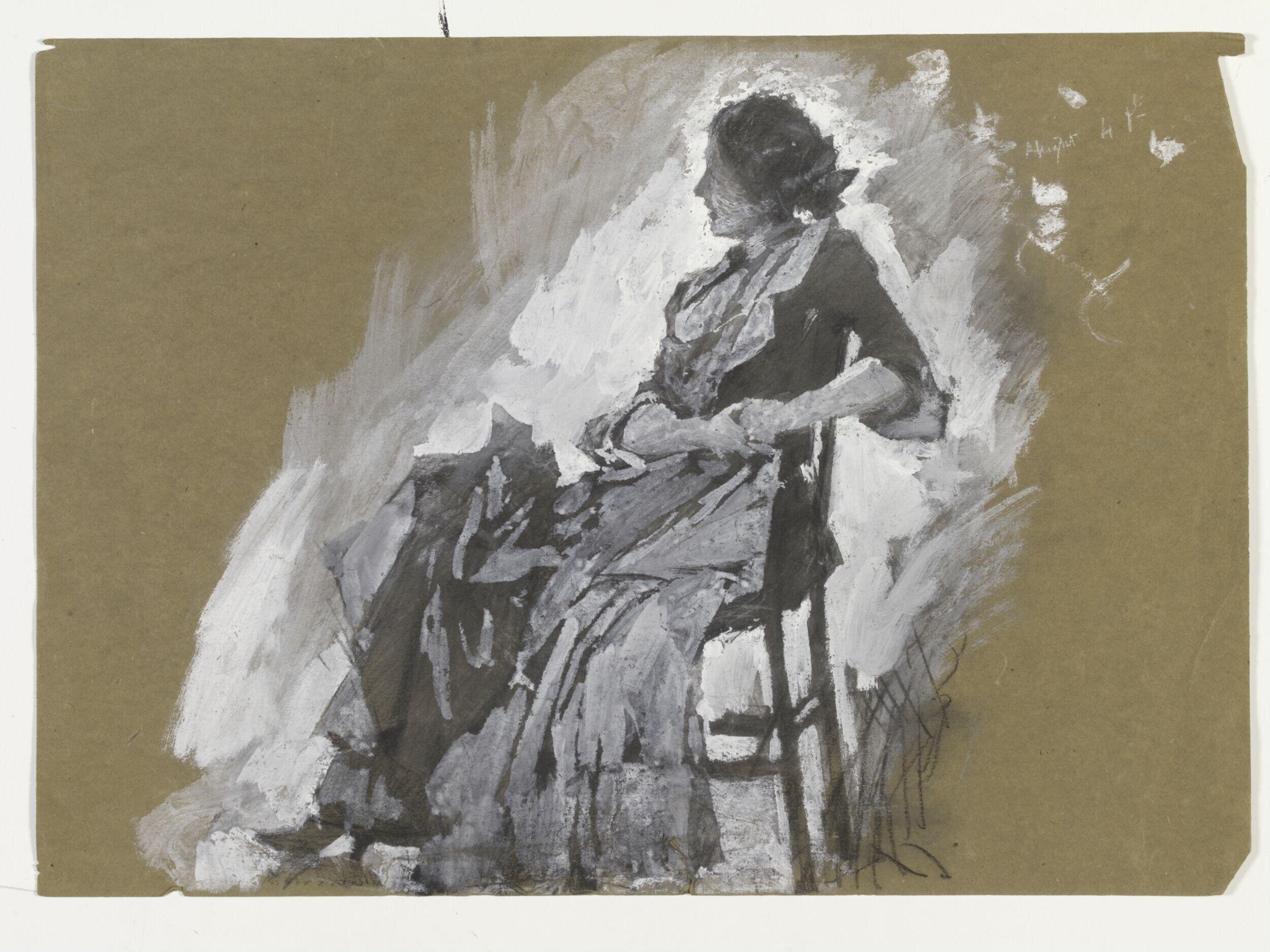 A Seated woman