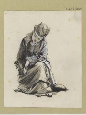 A Woman kneeling