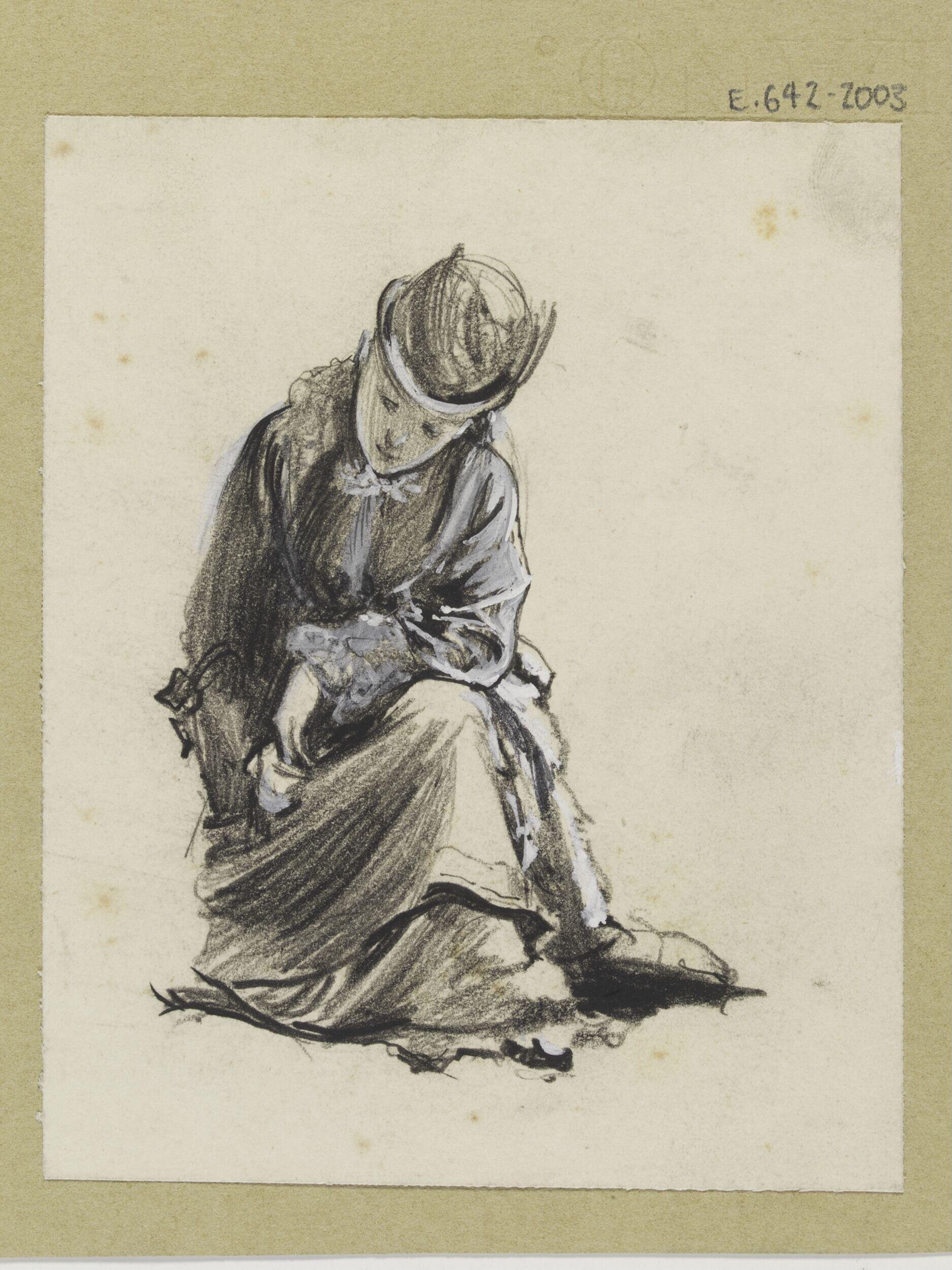A Woman kneeling