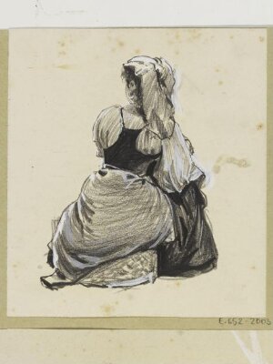 A Seated woman
