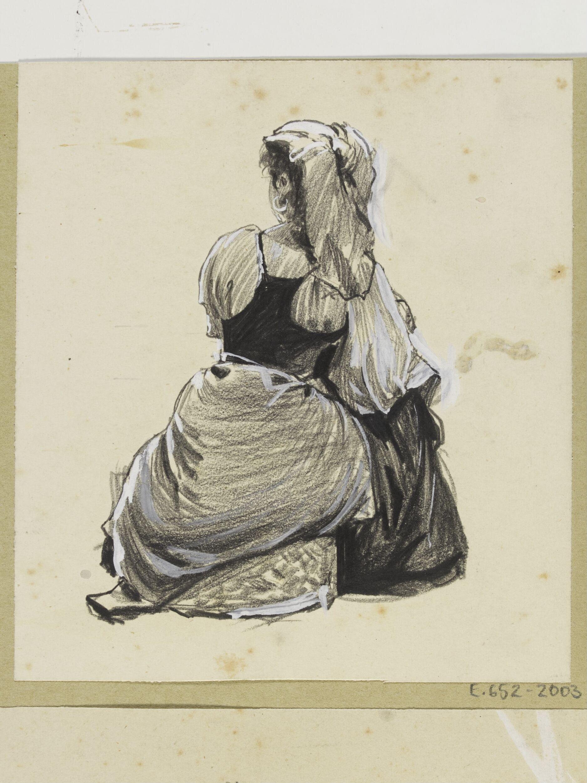 A Seated woman