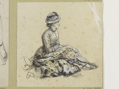 Seated woman in profile