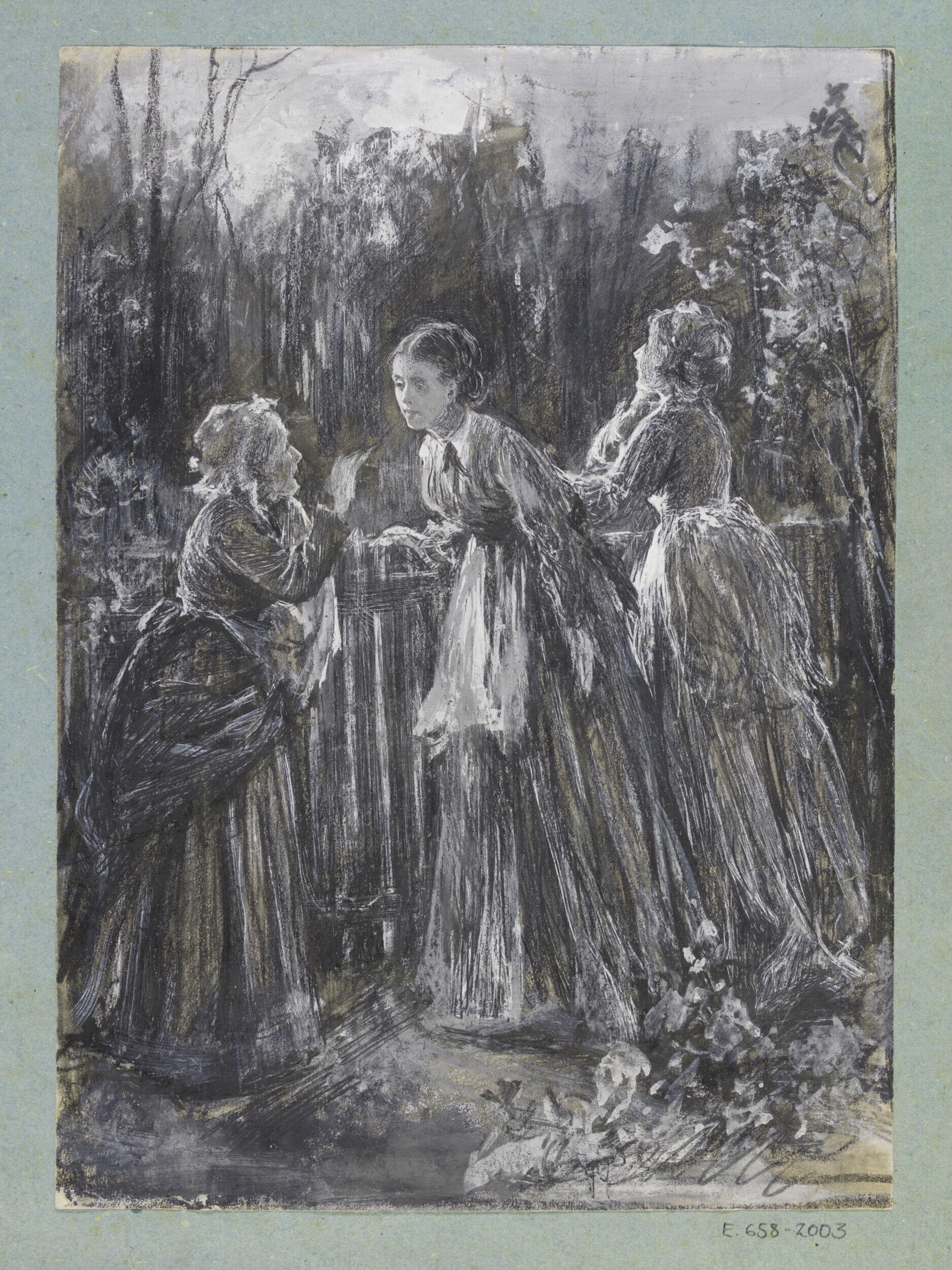 Three women conversing