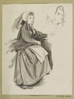 A Seated woman