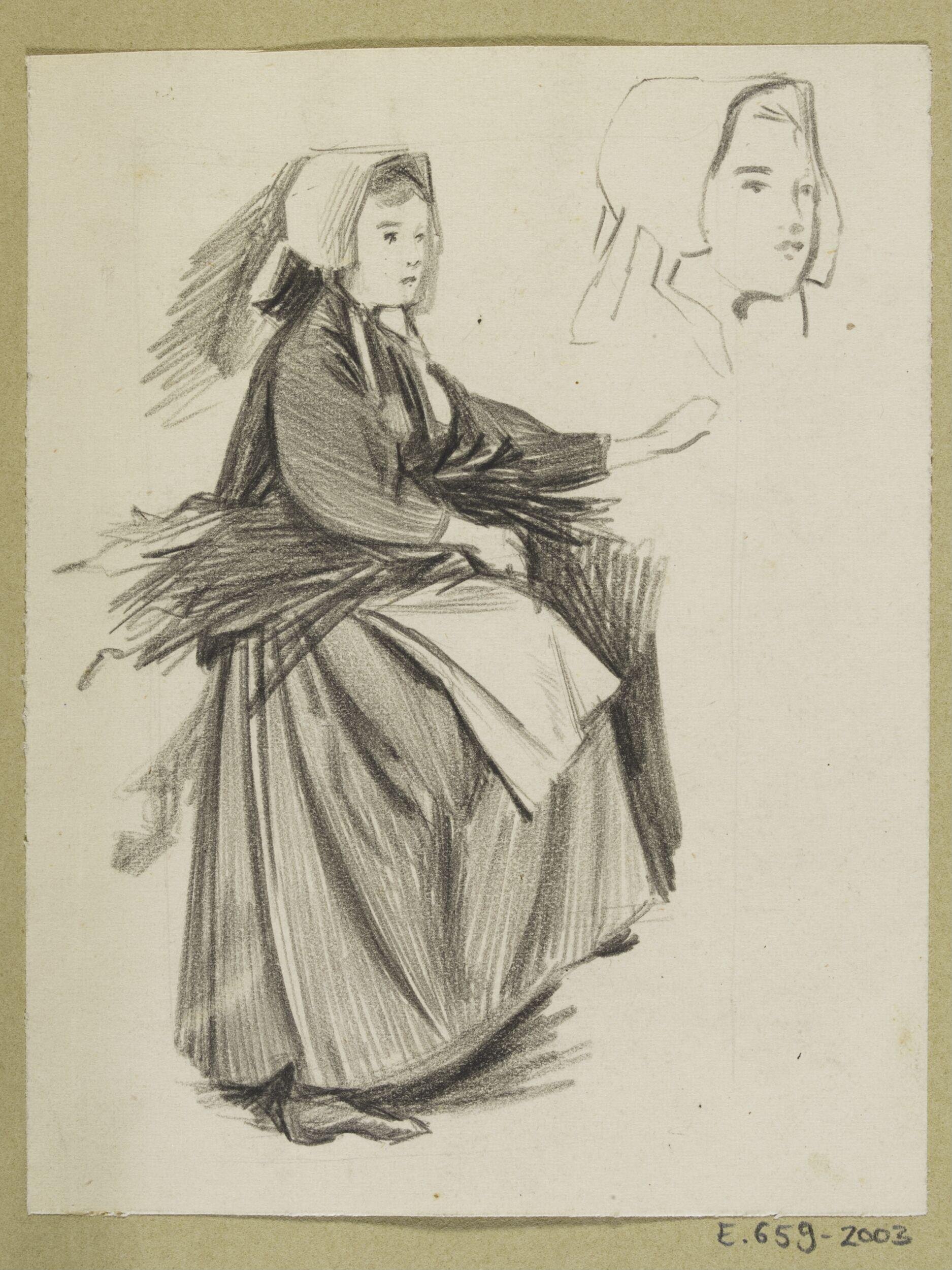 A Seated woman