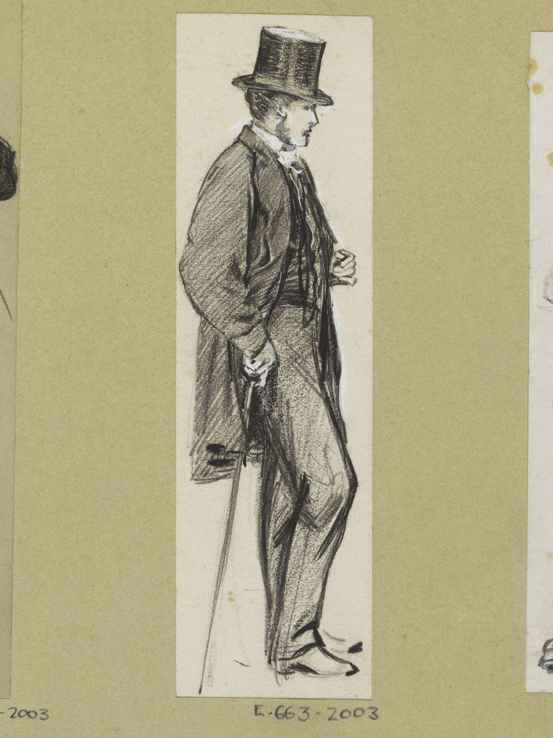 A Man wearing a top hat and tails
