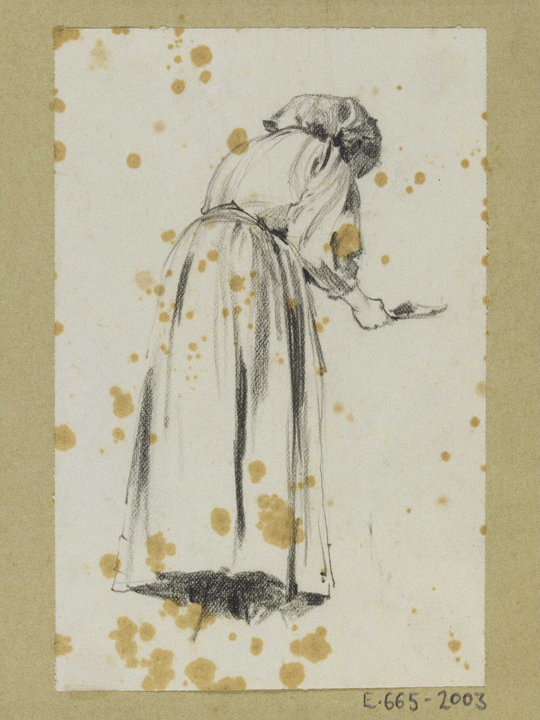 Woman carrying a plate