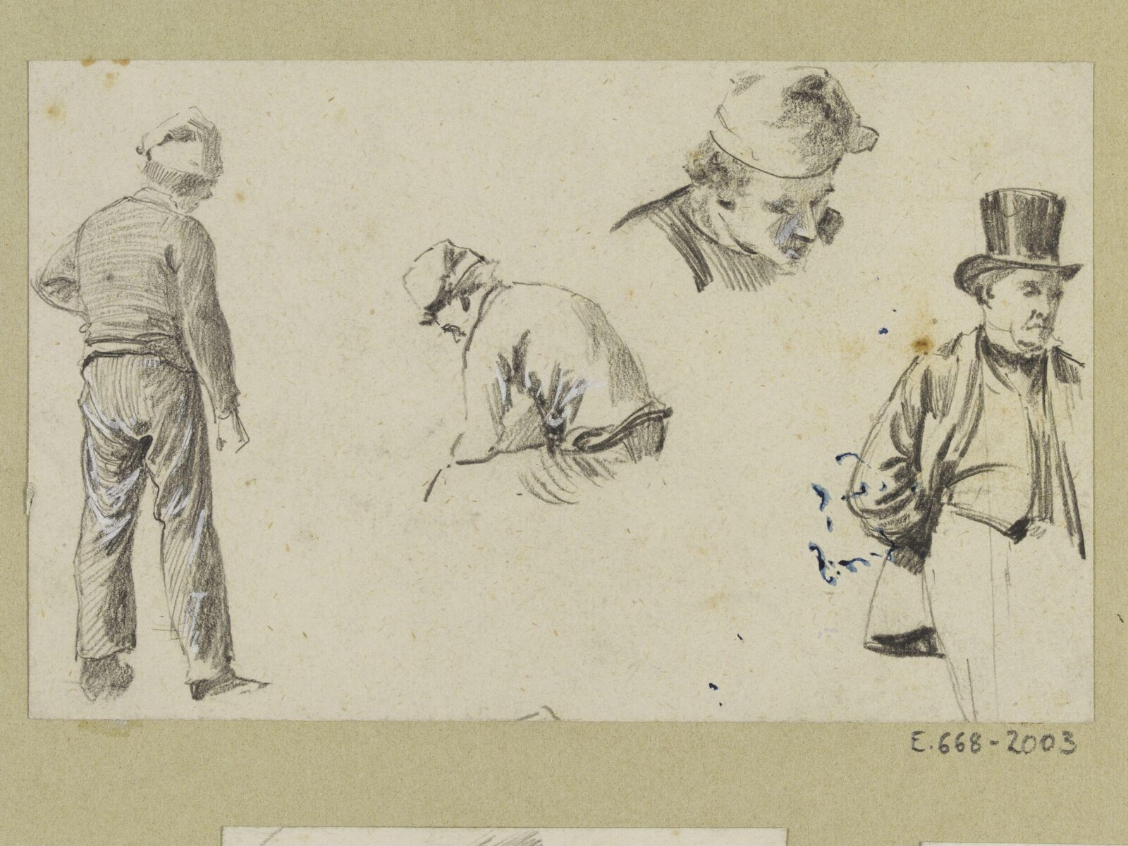 Four men, Luke Fildes, ca. 1860-1927