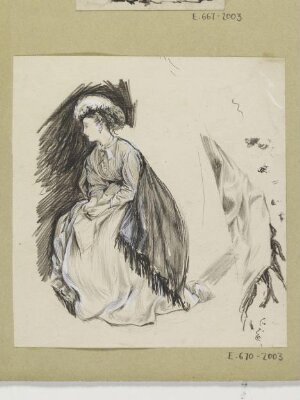A Seated woman