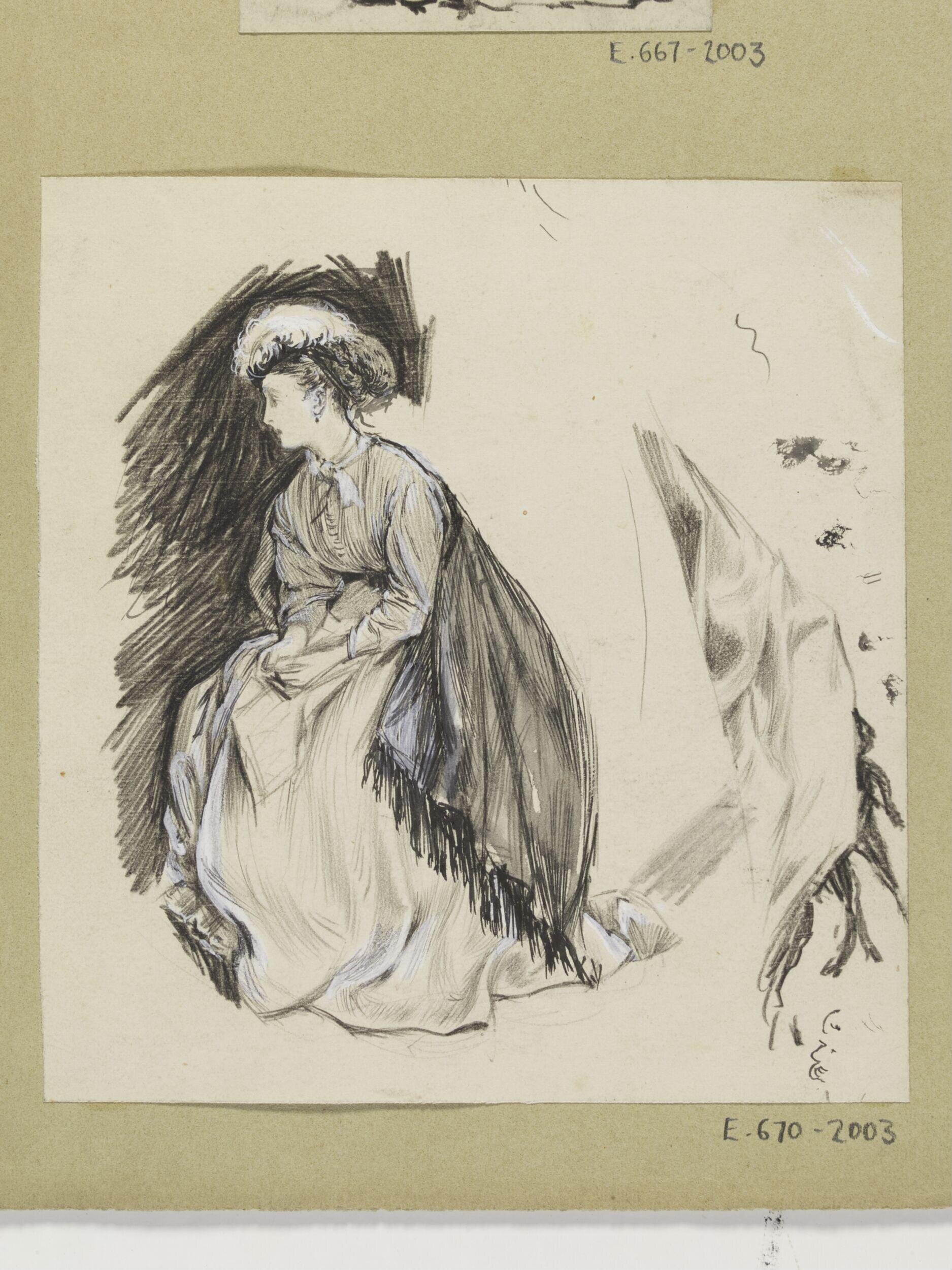 A Seated woman