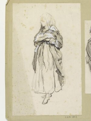 Woman in a shawl