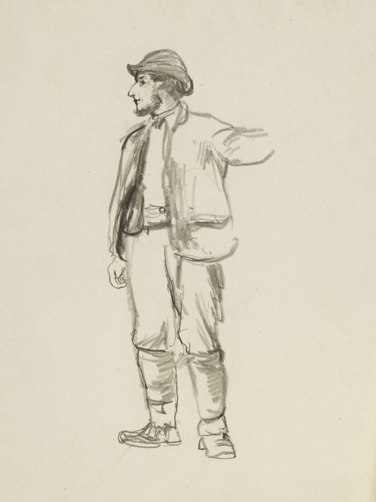 Man with a beard, Luke Fildes, ca. 1860-1927