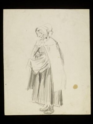 An Old woman wearing a bonnet