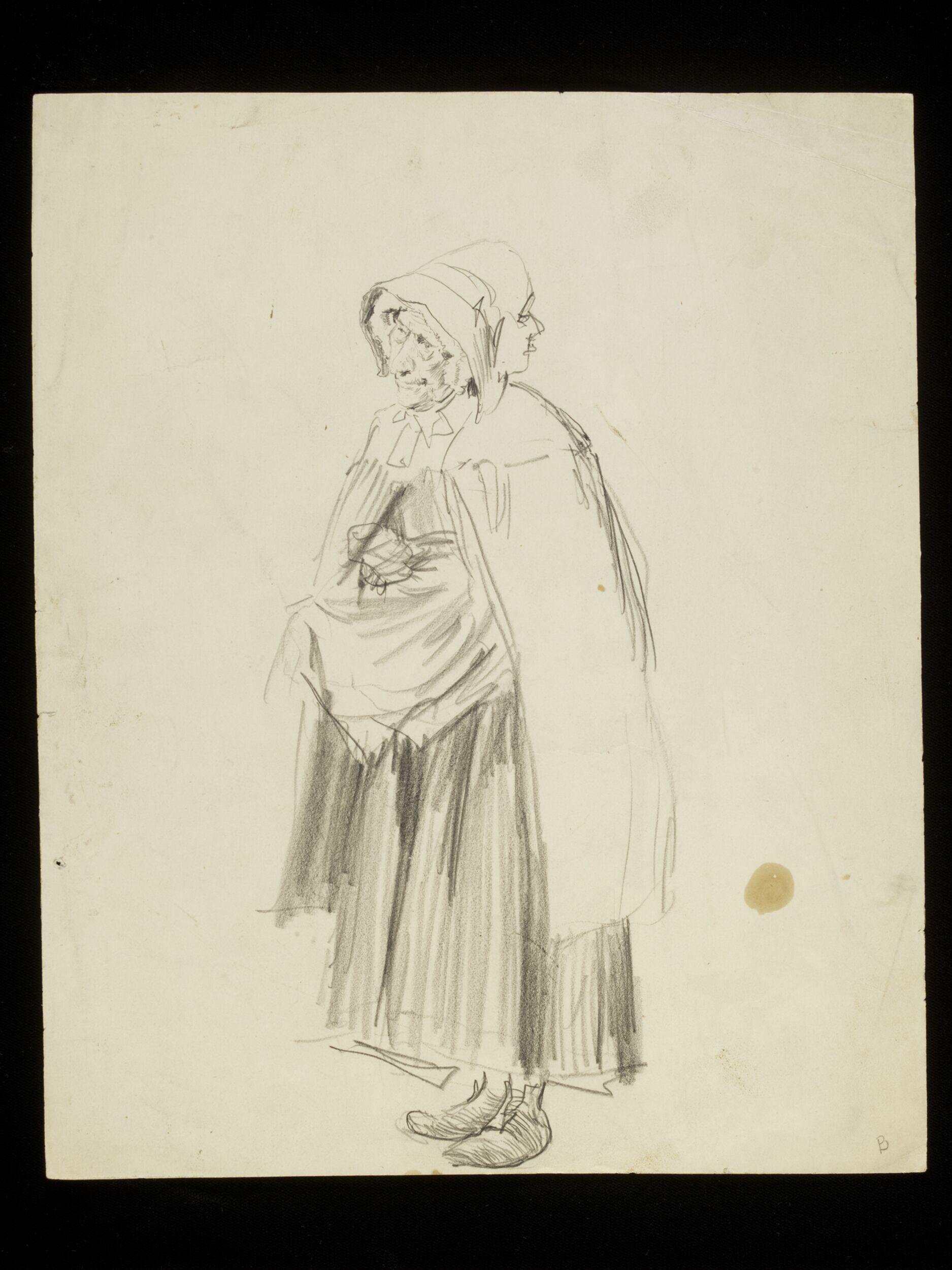 An Old woman wearing a bonnet