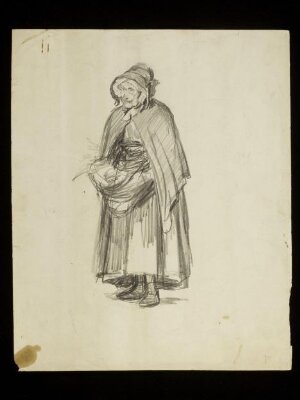 An Old woman wearing a bonnet