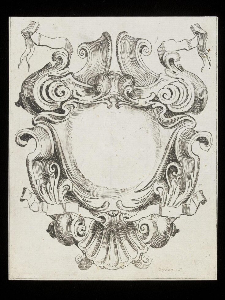 Designs for cartouches and architectural ornament Mitelli V&A