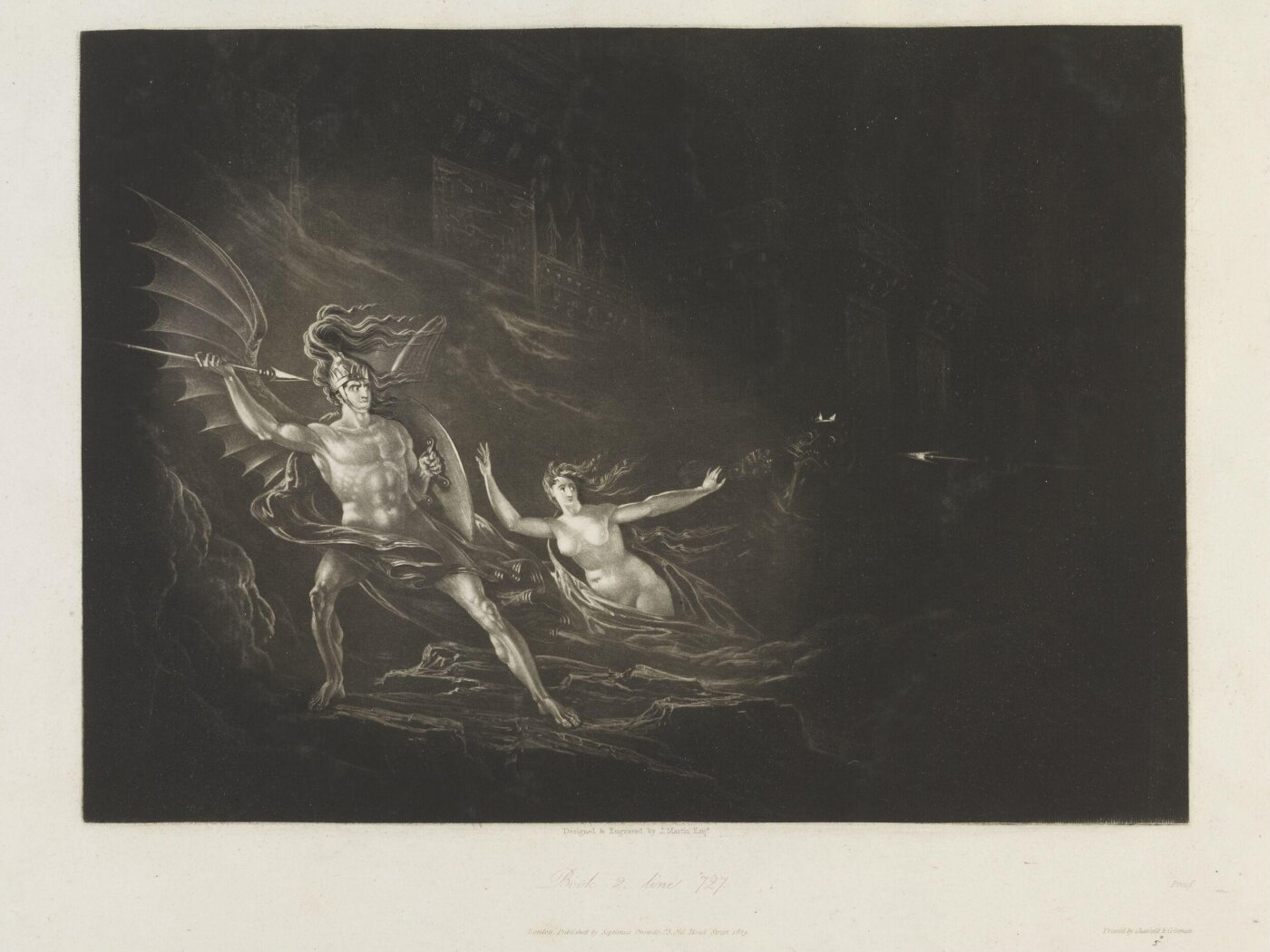 John Martin, The Conflict between Satan and Death