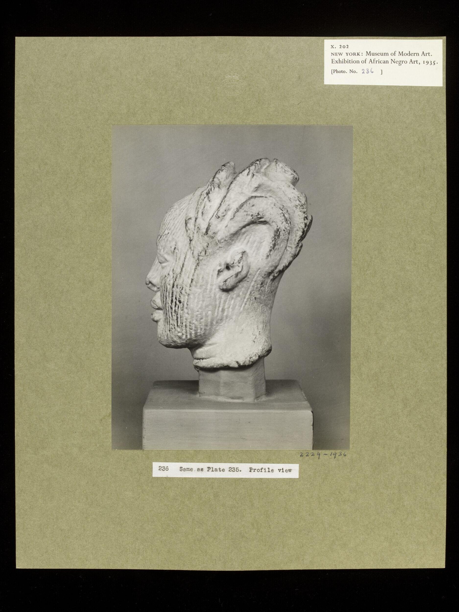 Plaster Cast of Terra Cotta Head.  Yoruba.