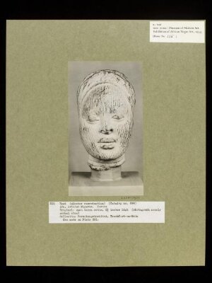 Plaster Cast of Terra Cotta Head.  Yoruba.