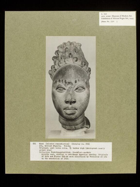 Plaster Cast of Terra Cotta Head.  Yoruba.