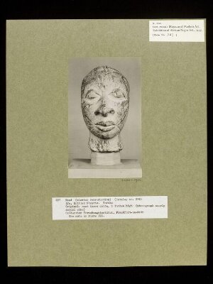 Plaster Cast of Terra Cotta Head.  Yoruba.