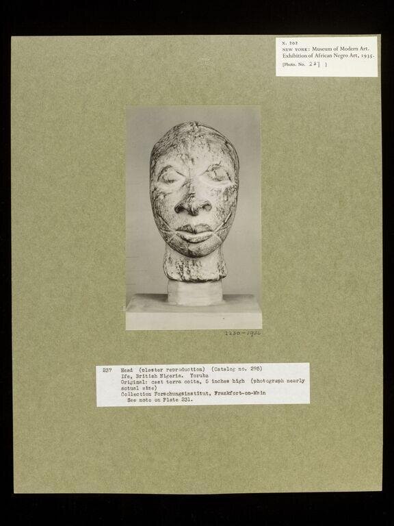 Plaster Cast of Terra Cotta Head.  Yoruba.